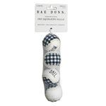 Rae Dunn 4 Pack Premium Rubber Pet Squeaker Balls in Black Buffalo Plaid Design
