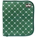 Bone Dry Machine Washable Ultra Obsorbent Green Printed Trellis Paw Pet Feeding Mat