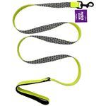 Pupbox Large 75" Pet Leash in Green and White and Black Checkered Double Sided Design